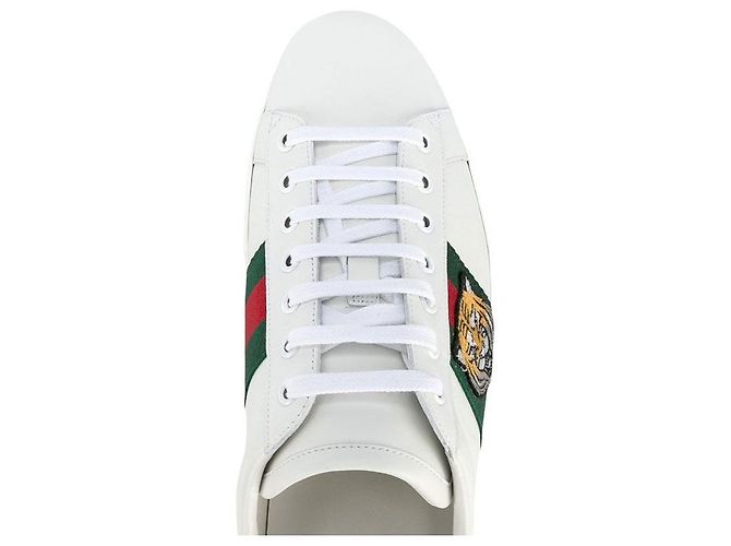 Gucci Baskets Basses avec Broderie de Tigre - vue 4