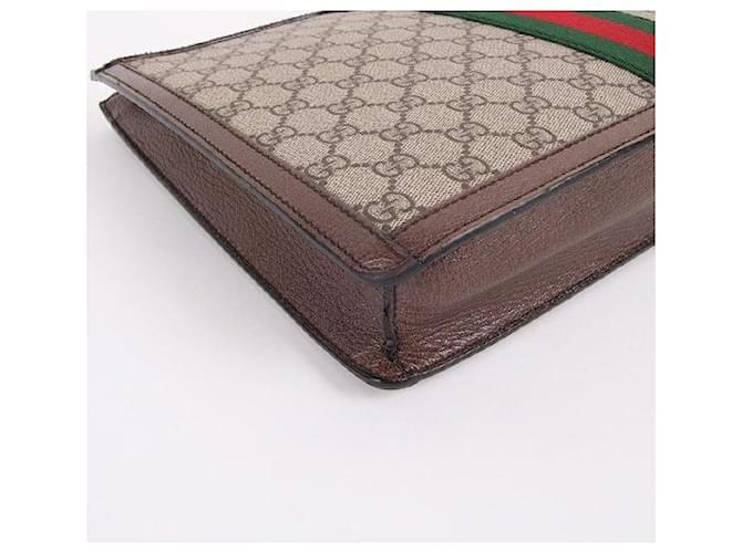 Gucci Clutch Portfolio Ophidia Marrone - vista 2