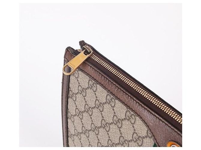 Gucci Clutch Portfolio Ophidia Marrone - vista 4