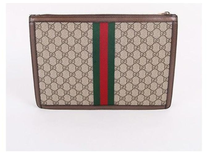Gucci Clutch Portfolio Ophidia Marrone - vista 7