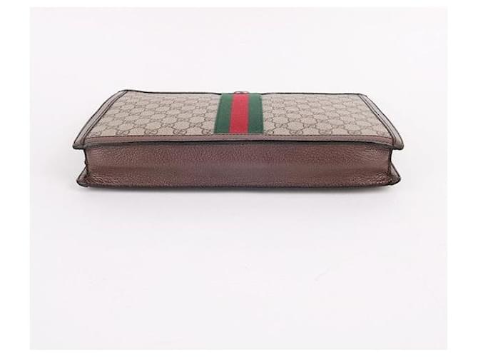 Gucci Clutch Portfolio Ophidia Marrone - vista 9
