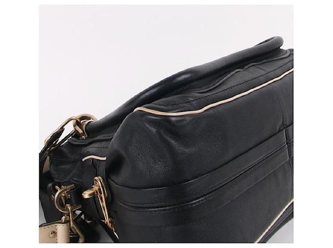 Chloé Borsa Paraty Media Nera Bianco - vista 2