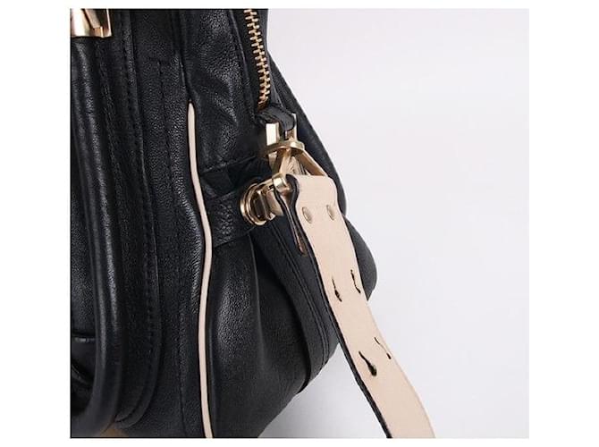 Chloé Borsa Paraty Media Nera Bianco - vista 3