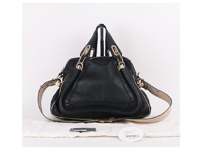 Chloé Borsa Paraty Media Nera Bianco - vista 7