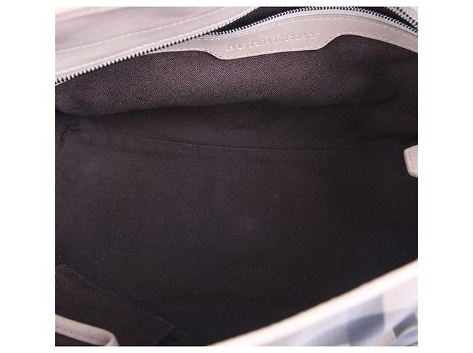 Burberry Damentasche aus grauem Karostoff Braun - Ansicht 4