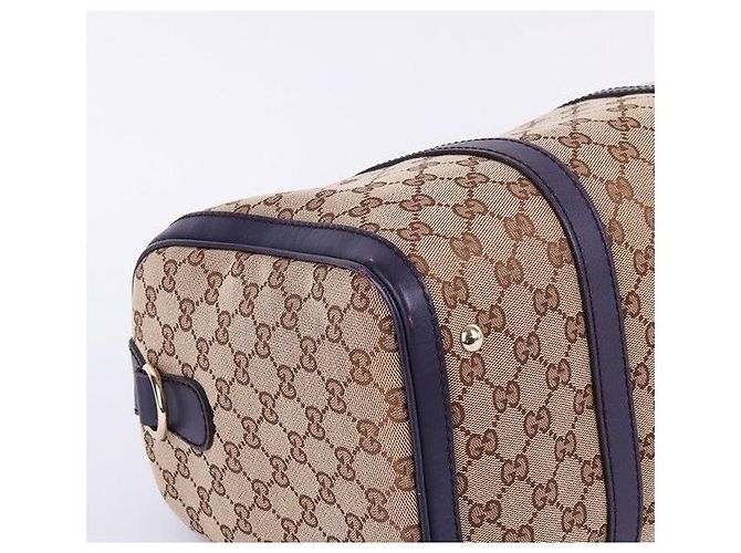 Gucci Borsa Boston GG Jacquard Viola Marrone - vista 2