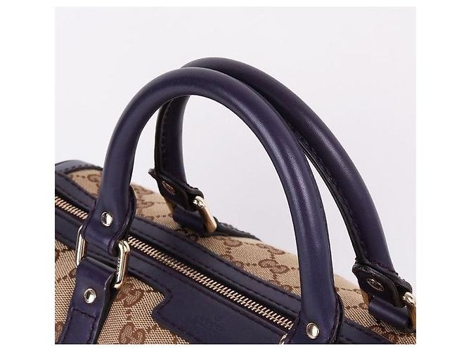 Gucci Borsa Boston GG Jacquard Viola Marrone - vista 4