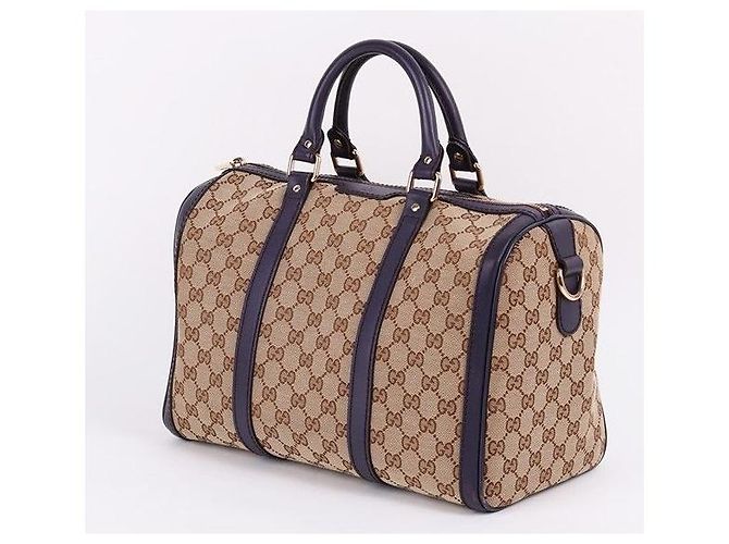 Gucci Borsa Boston GG Jacquard Viola Marrone - vista 5