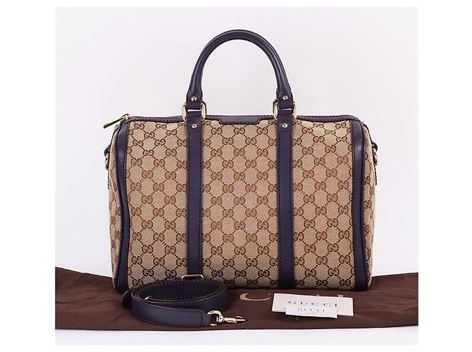 Gucci Borsa Boston GG Jacquard Viola Marrone - vista 7