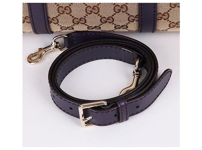 Gucci Borsa Boston GG Jacquard Viola Marrone - vista 9