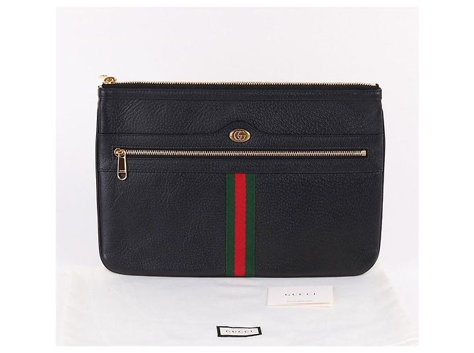 Gucci Ophidia Black Leather Clutch Bag - vista 10