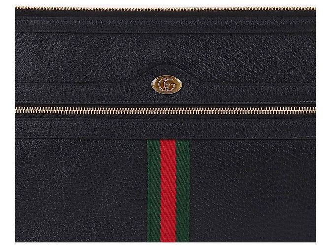 Gucci Ophidia Black Leather Clutch Bag - vista 2