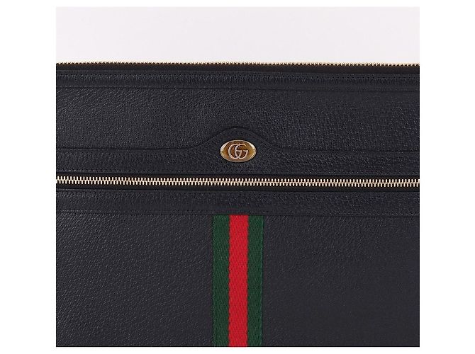 Gucci Clutch in pelle nera Ophidia Nero - vista 2