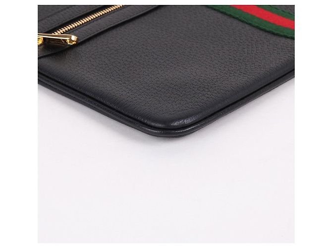 Gucci Clutch in pelle nera Ophidia Nero - vista 8