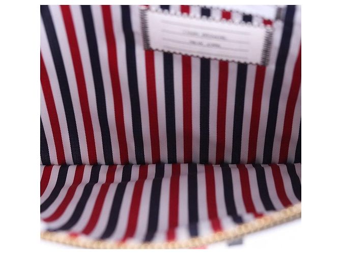 Thom Browne Grande borsa a mano in pelle nera Nero - vista 6