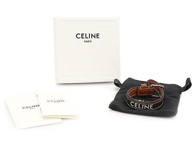 Céline Bracciale da Donna in Pelle di Vitello Tan Triope Marrone - vista 2