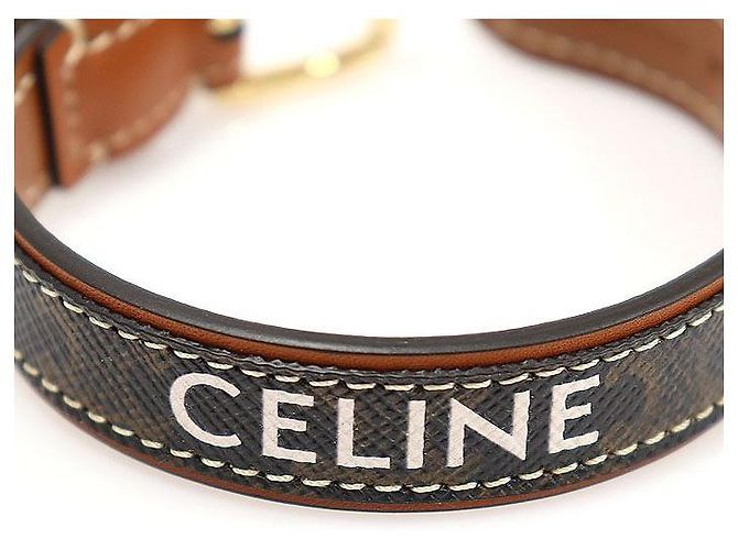 Céline Bracciale da Donna in Pelle di Vitello Tan Triope Marrone - vista 6