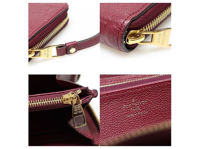 Louis Vuitton Cartera Larga Zippy Monogram Empreinte Raisin Roja - vista 7