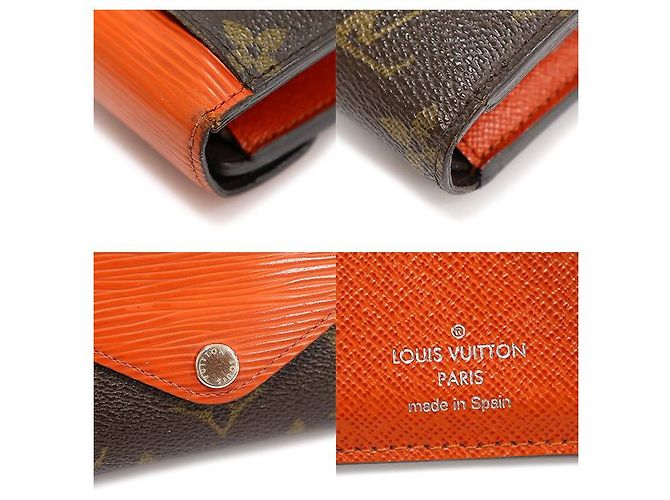 Louis Vuitton Monogram Canvas Piment Epi Leather Marie Lou Compact Wallet Red - view 7