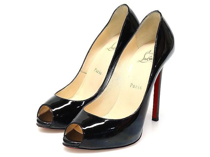Christian Louboutin Pumps FLO nere in vernice per donne Marrone - vista 3