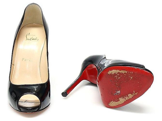 Christian Louboutin Pumps FLO nere in vernice per donne Marrone - vista 6
