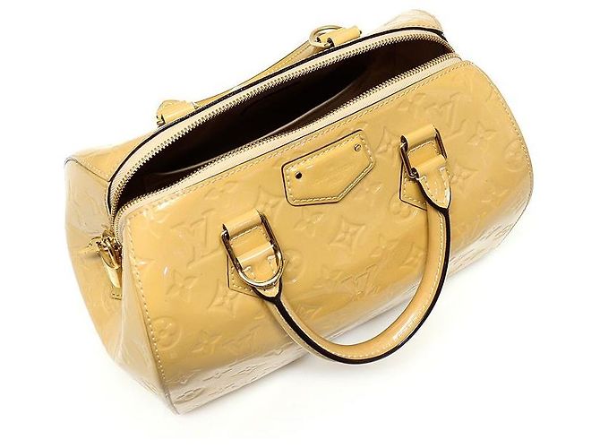 Louis Vuitton Borsa tote Montana in Monogram Vernis Beige Noisette D'oro - vista 5