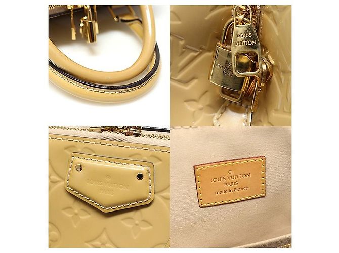 Louis Vuitton Borsa tote Montana in Monogram Vernis Beige Noisette D'oro - vista 7