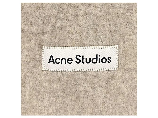 Sciarpa in lana e mohair Acne Studios ALS Verde - vista 8