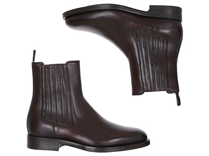 Brunello Cucinelli Stivali Chelsea in mogano Nero - vista 2