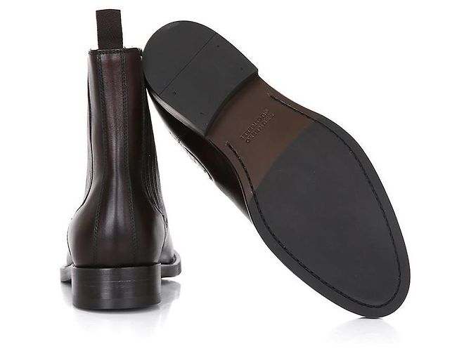 Brunello Cucinelli Stivali Chelsea in mogano Nero - vista 5