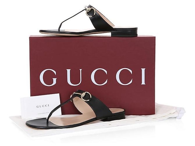 Gucci Sandali infradito in pelle Horsbit Multicolore - vista 12