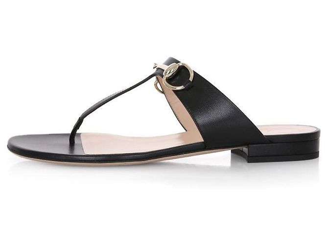 Gucci Sandali infradito in pelle Horsbit Multicolore - vista 3
