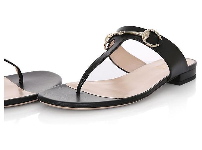 Gucci Sandali infradito in pelle Horsbit Multicolore - vista 7