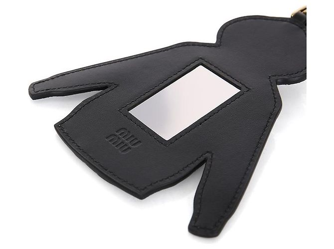 Miu Miu Llave de cuero gris con capucha Plata - vista 5
