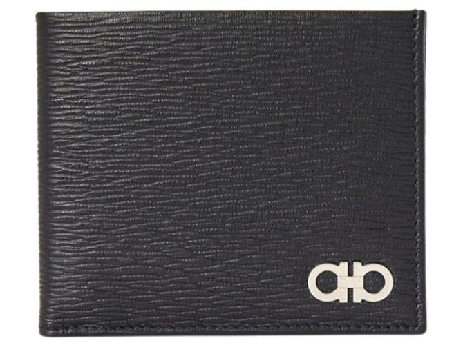 Salvatore Ferragamo NERO Double Gancini Wallet Silver Black - view 2