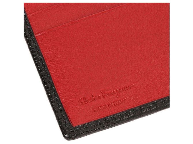 Salvatore Ferragamo NERO Double Gancini Wallet Silver Black - view 6