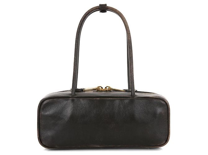 Miu Miu Piccola borsa a spalla in pelle nappa rinforzata Nero - vista 4