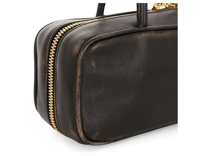 Miu Miu Piccola borsa a spalla in pelle nappa rinforzata Nero - vista 7