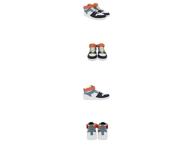 Hermès Sneakers alte Freestyle Bianco/Multi Multicolore - vista 2