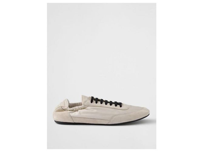 Prada Sneakers Lina in nylon e suede Bianco - vista 5