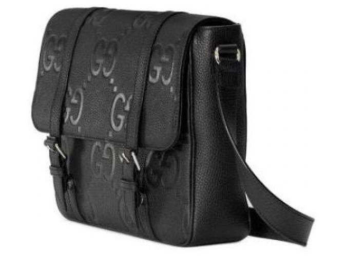 Gucci Borsa Messenger Jumbo GG Media Nero - vista 8