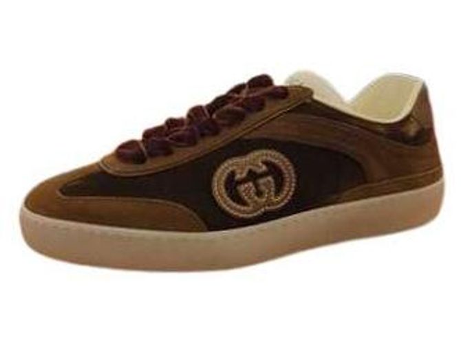 Gucci Sneaker aus Samt Braun - Ansicht 4