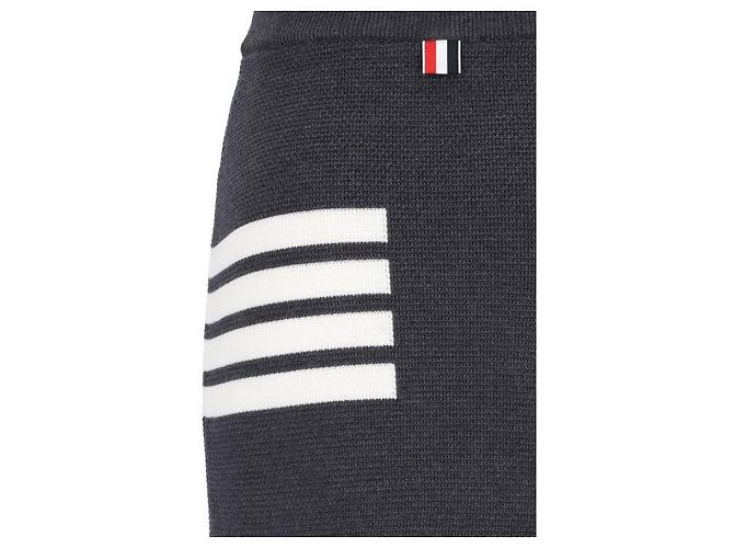 Thom Browne Falda lápiz de lana merino Castaño - vista 6