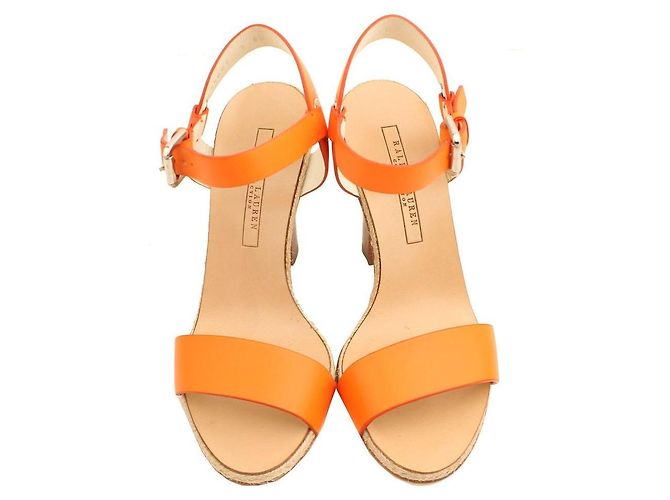 Ralph Lauren Orange Strap Sandale - Ansicht 3