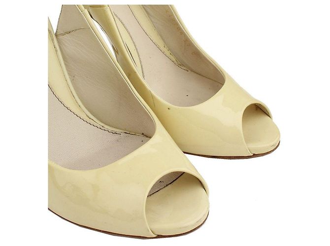 Gucci Slingback em verniz creme Dourado - vista 6