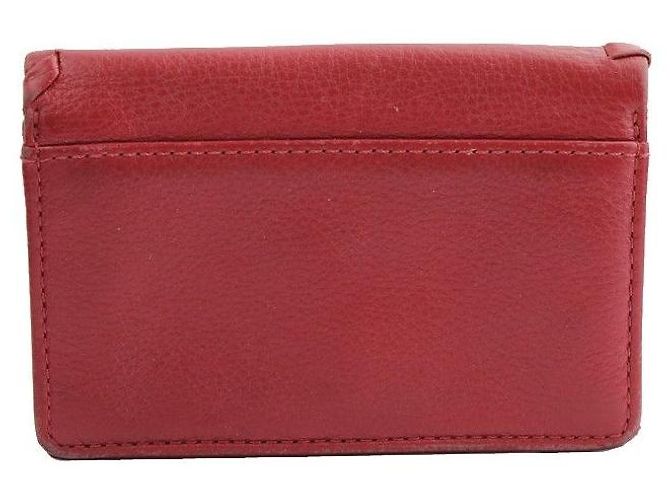Tory Burch Burgundy Embossed Flap Shoulder Card Wallet Set Red - view 6
