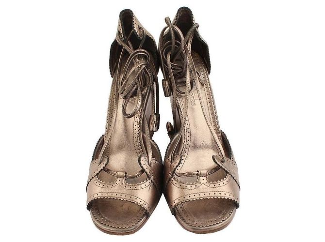 Hermès Tacco wedge bronzo Ghillies Lace Arancione - vista 2