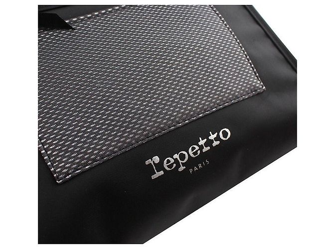 Repetto Pochette in tessuto con logo nero - vista 5