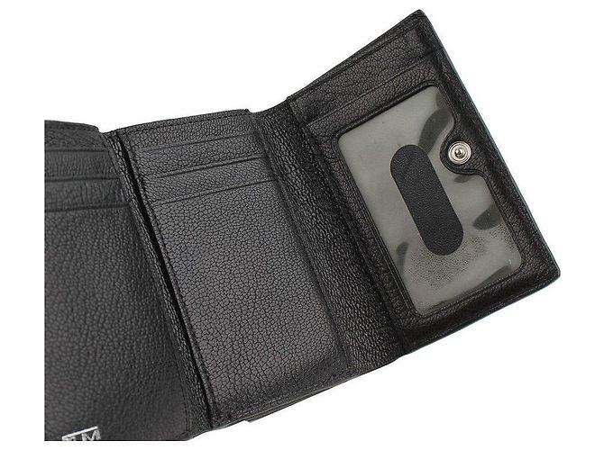Tumi Portafoglio compatto con logo nero e argento - vista 4