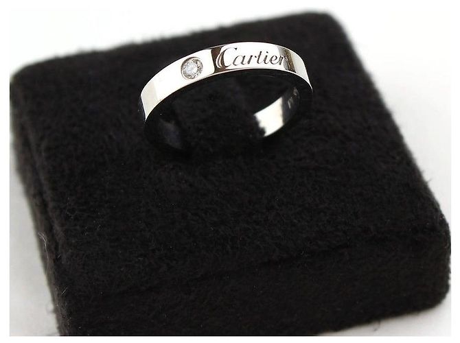 Cartier Platin-Diamantring US-Größe Weiß - Ansicht 4